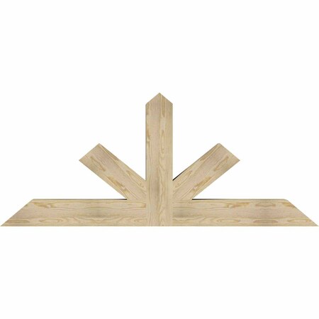 Ekena Millwork Saratoga Rough Sawn Timber Gable Bracket, Douglas Fir, 72"W x 30"H x 6"D x 6"F, 10/12 Pitch GBW072X30X0606SAR00RDF